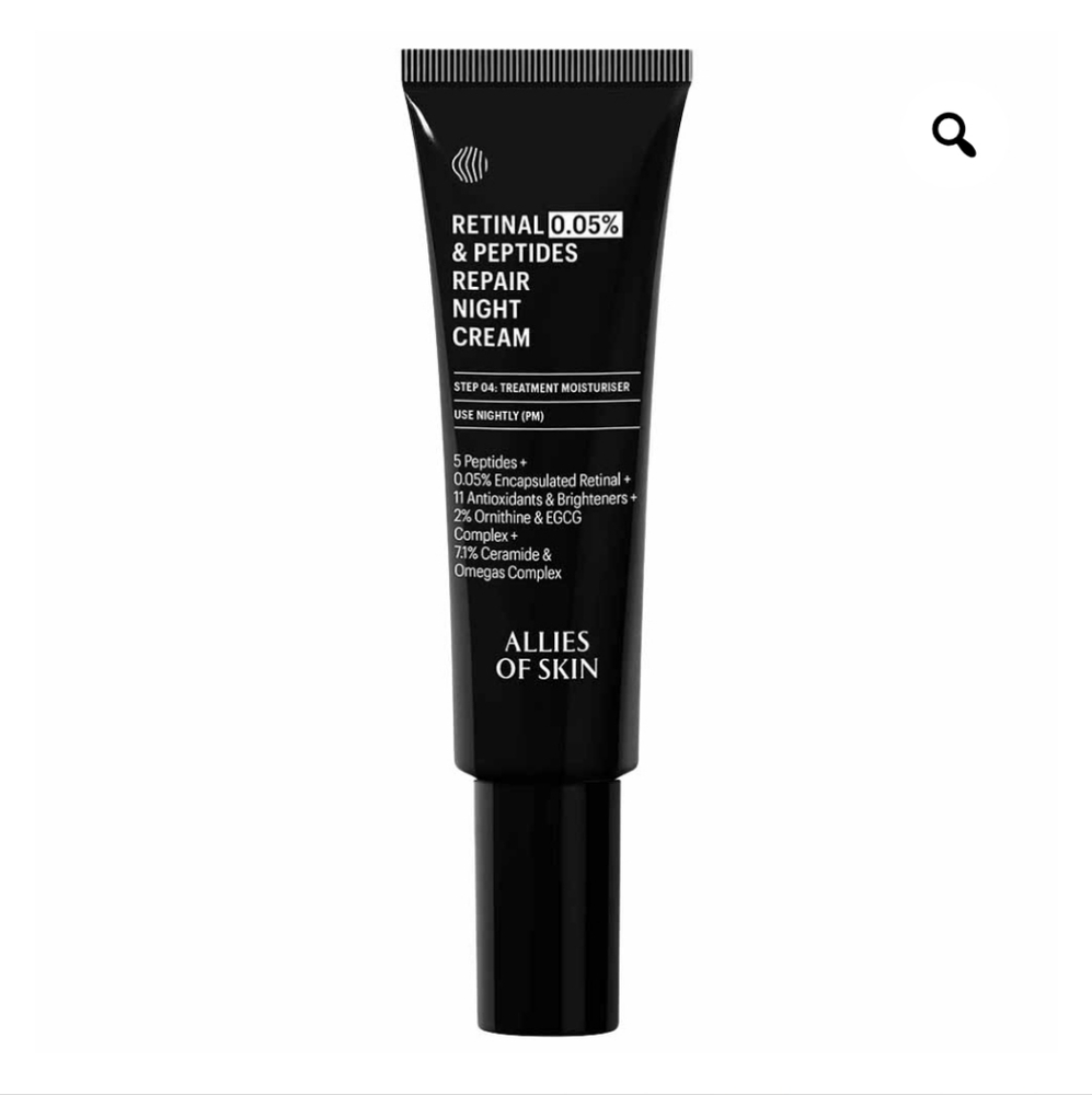 Allies of Skin 0.05% Retinal & Peptides Advanced Repair Night Cream 1.7 Oz